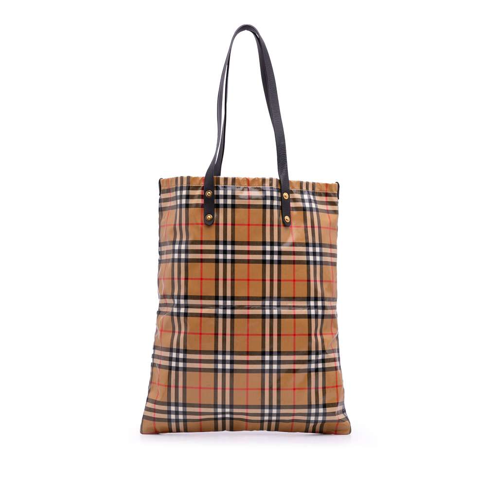 Burberry House Check Coated Canvas Tote