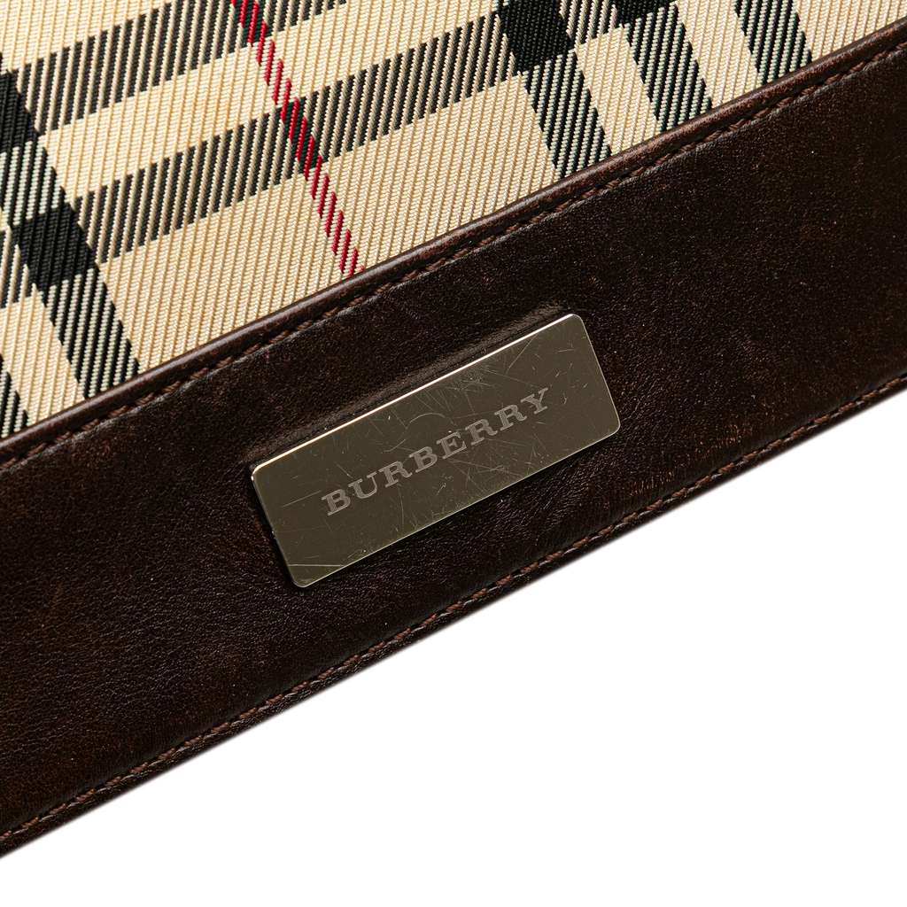 Burberry House Check Canvas Flap Crossbody - 5