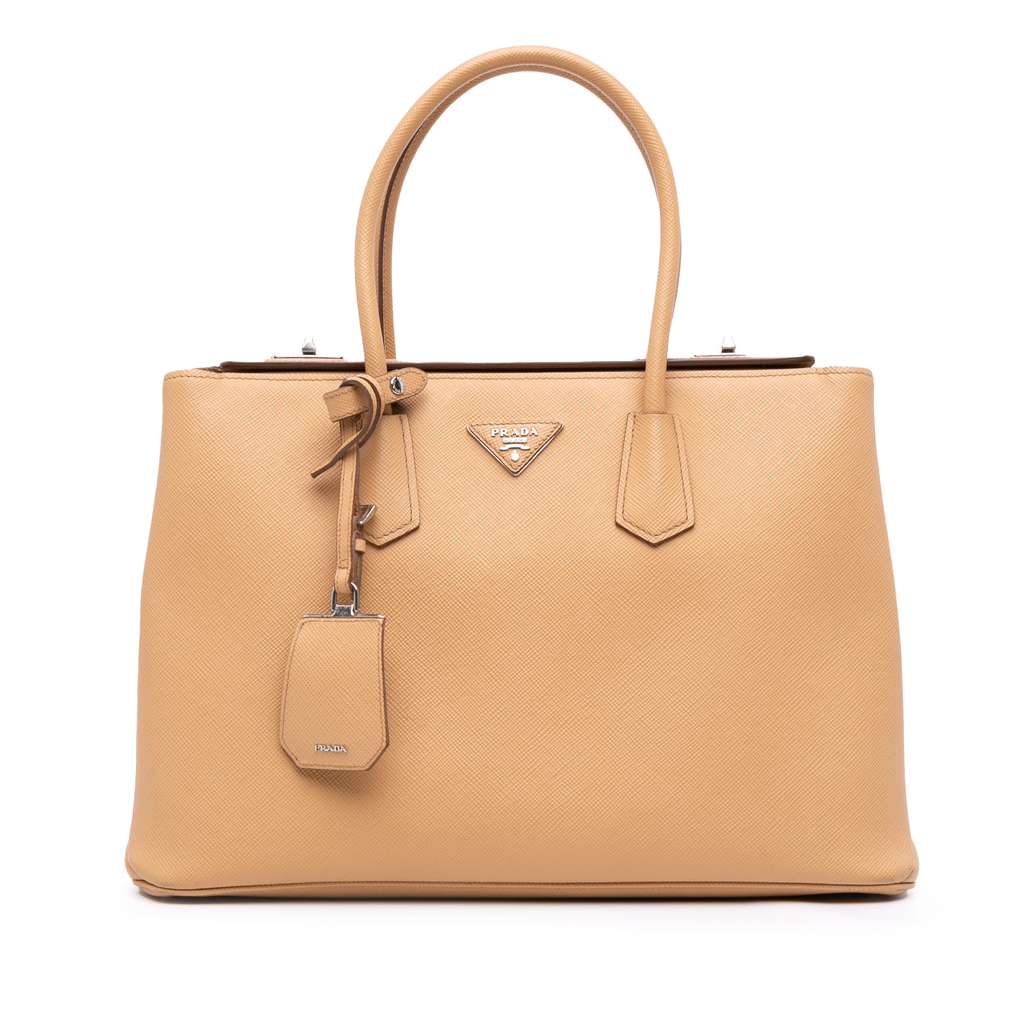 Prada Saffiano Cuir Twin Lock Satchel