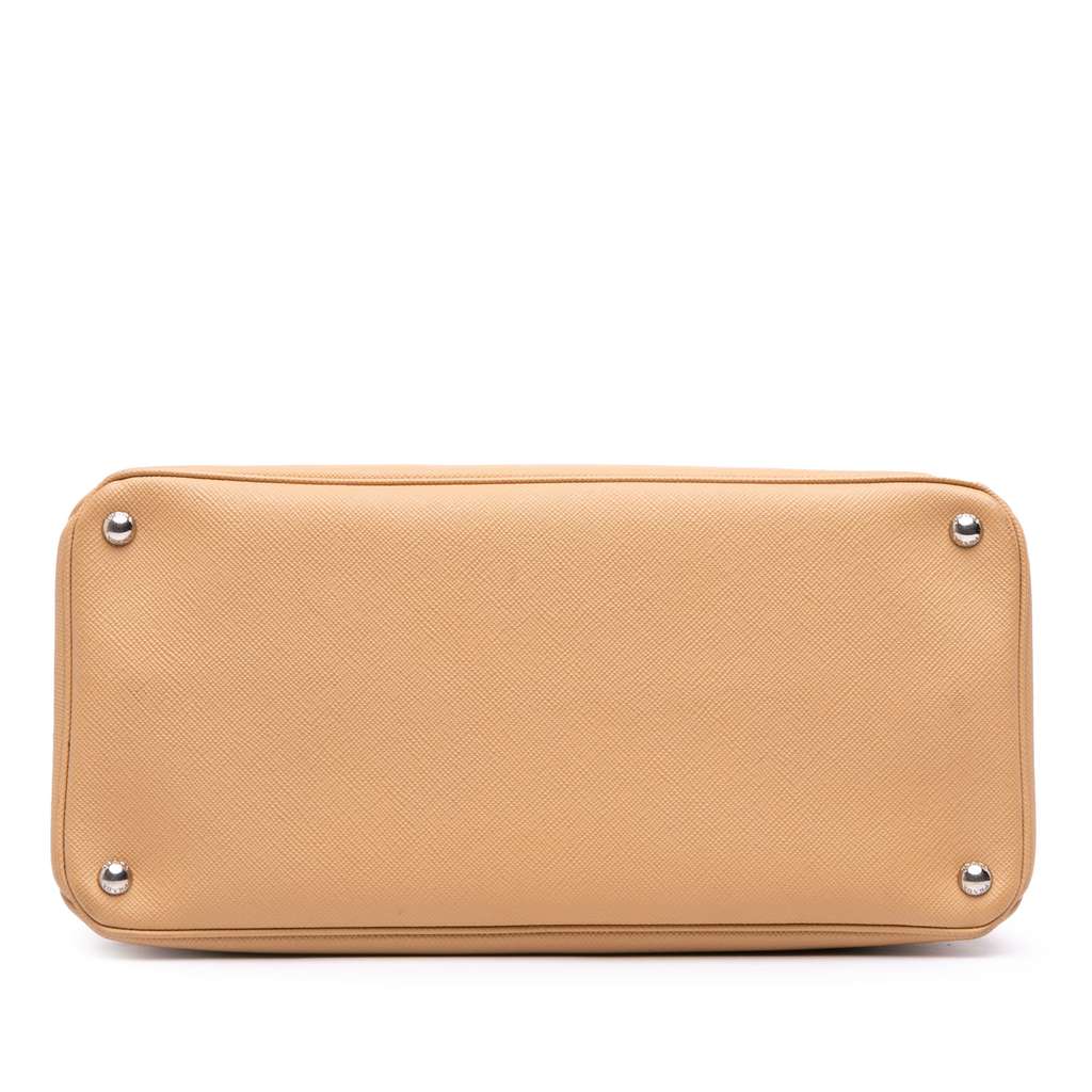 Prada Saffiano Cuir Twin Lock Satchel - 3