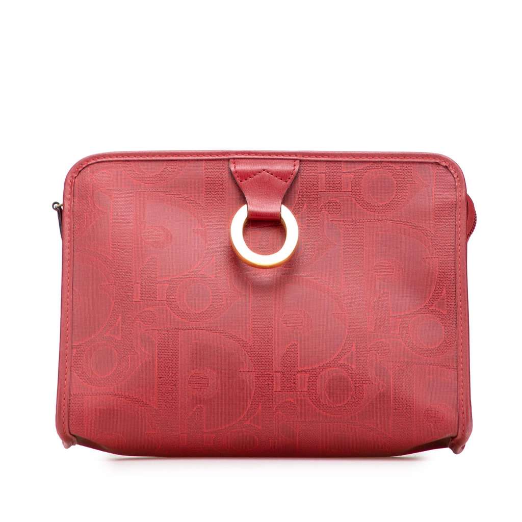 Dior Diorissimo Trotter Coated Canvas Clutch