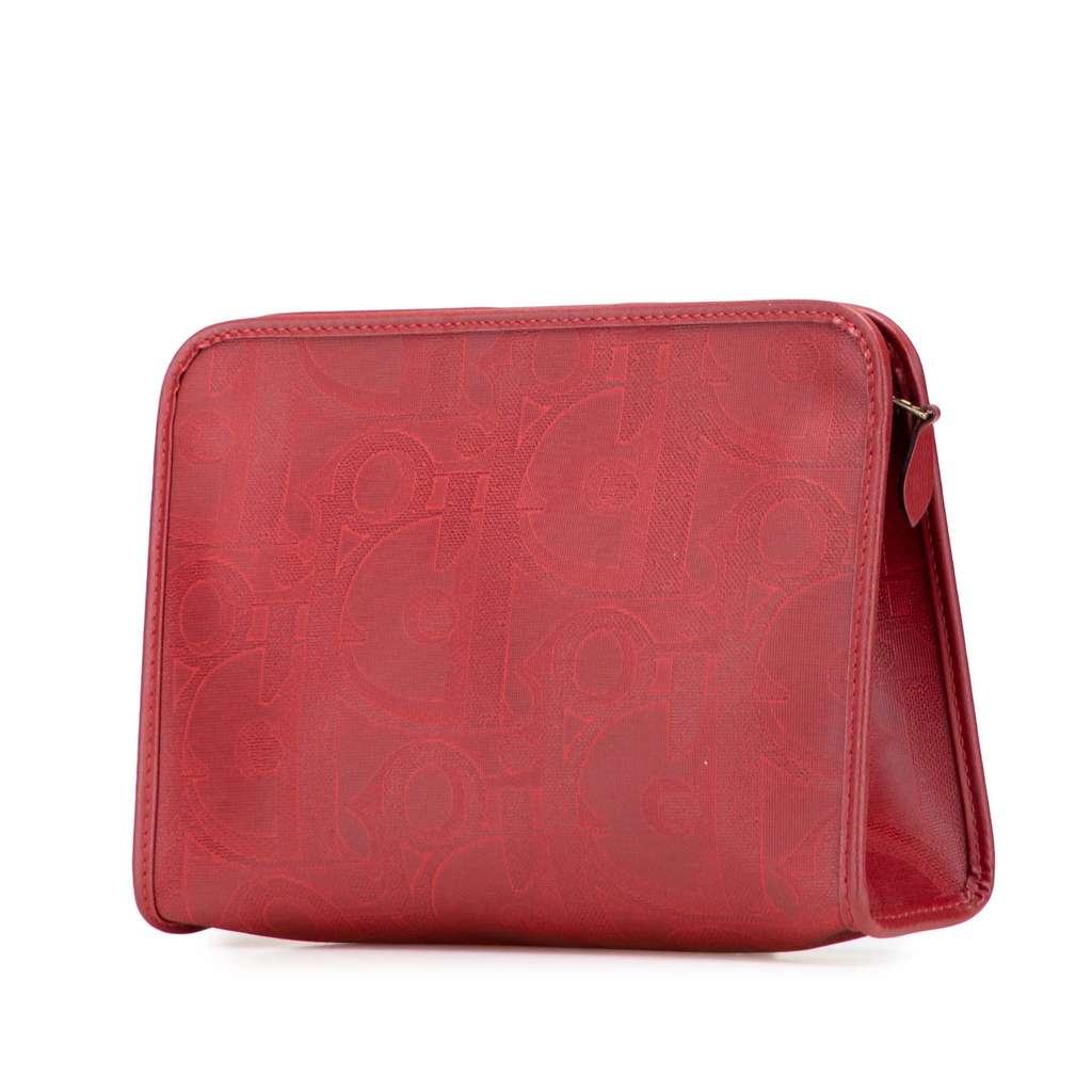 Dior Diorissimo Trotter Coated Canvas Clutch - Back view