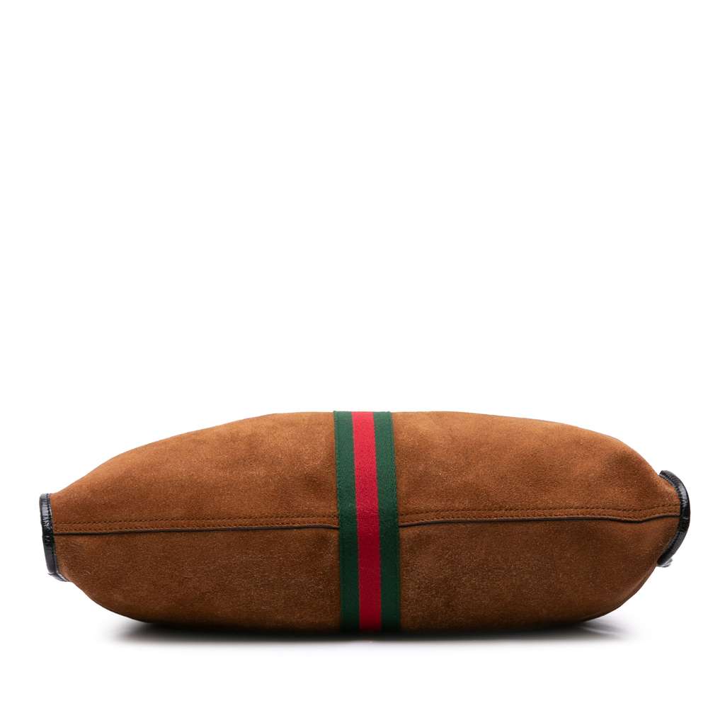 Gucci Large Web Suede Rajah Tote - 3