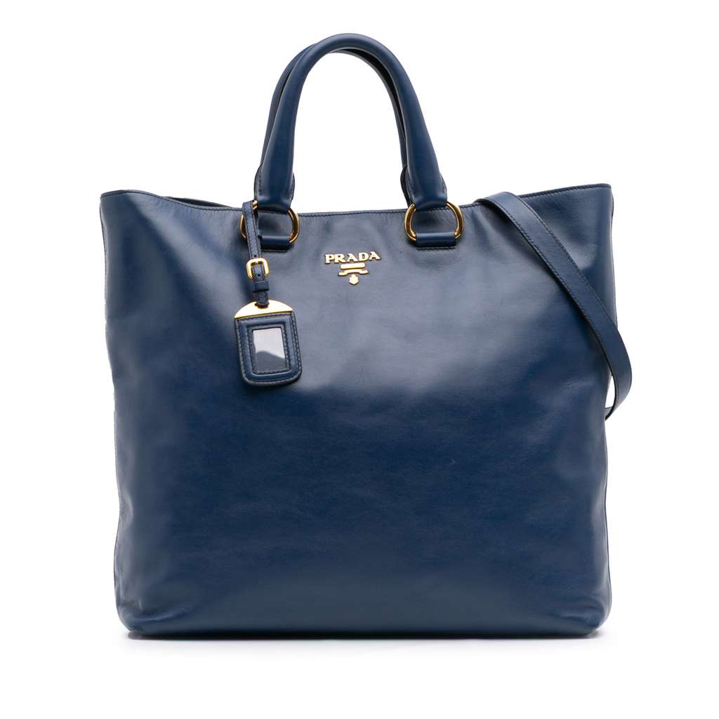Prada Soft Calf Open Convertible Tote