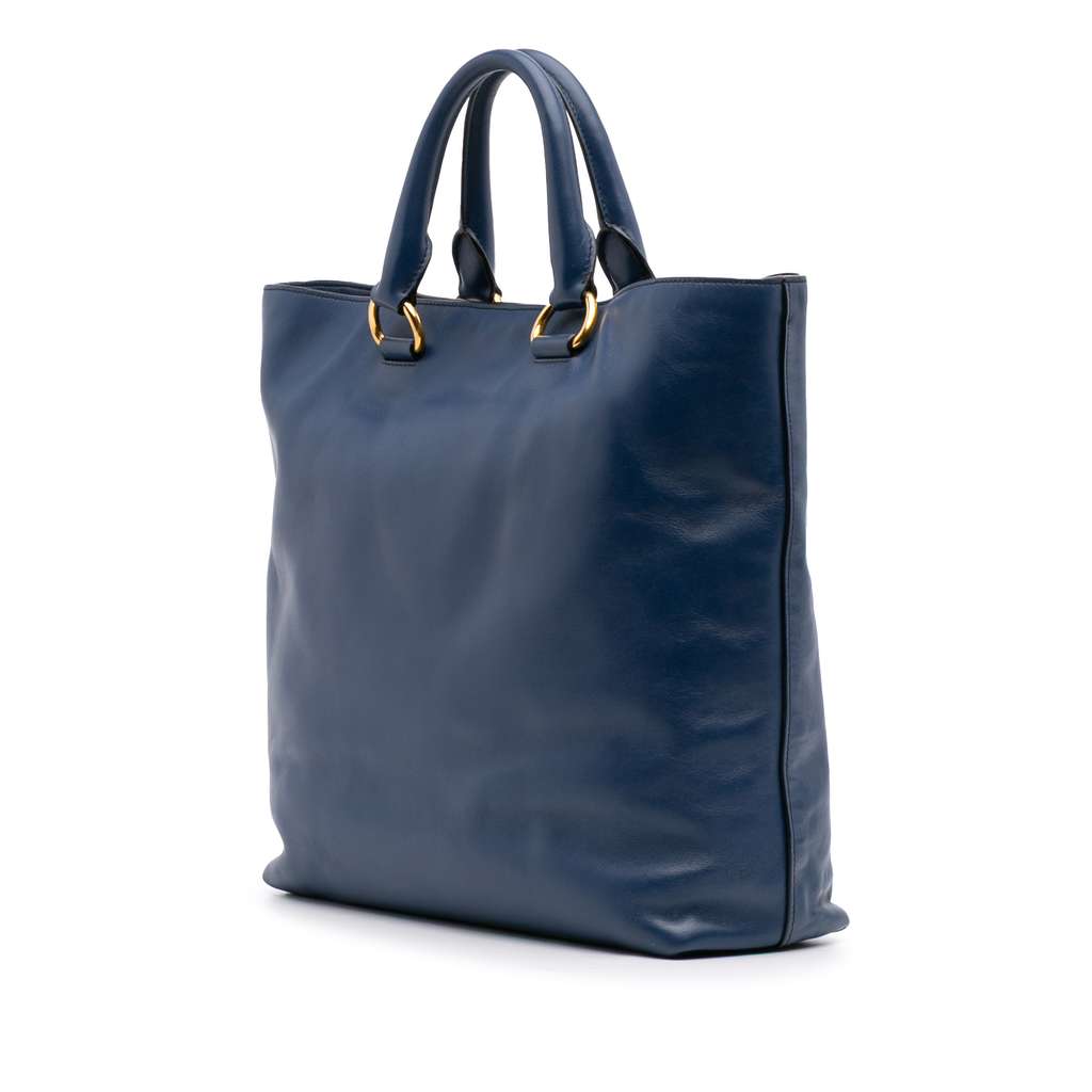Prada Soft Calf Open Convertible Tote - 2