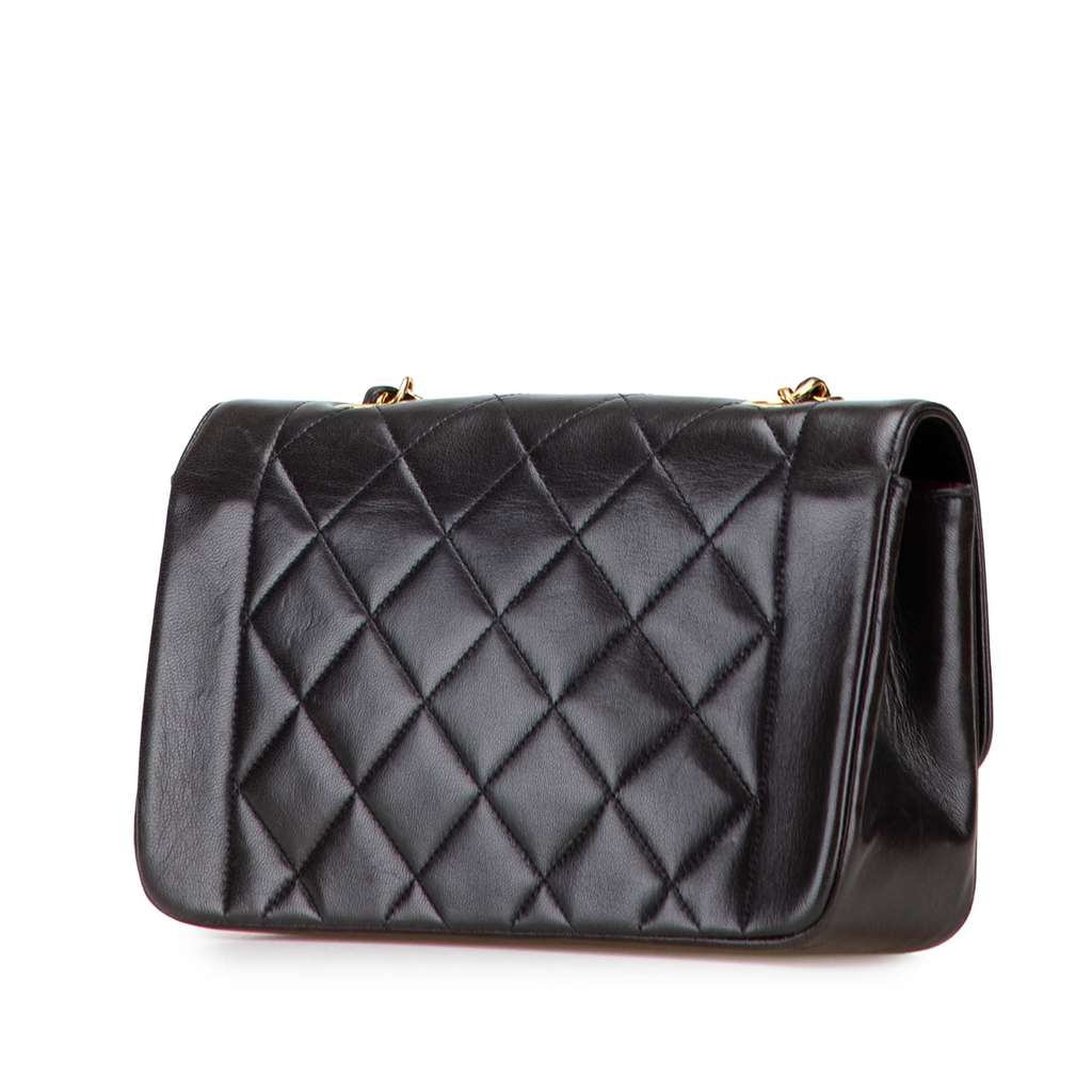 Chanel Small Lambskin Diana Flap - Back view