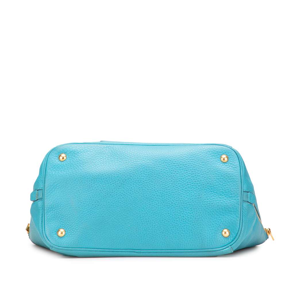 Prada Vitello Daino Side Zip Twin Pocket Open Convertible Tote - 3