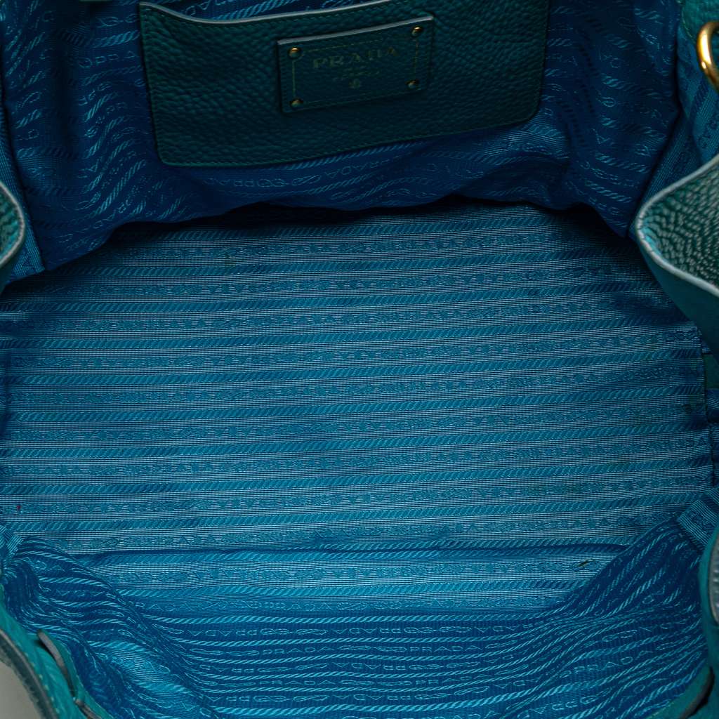 Prada Vitello Daino Side Zip Twin Pocket Open Convertible Tote - 4