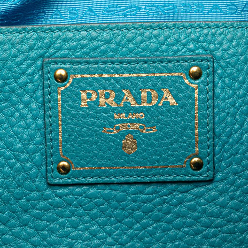 Prada Vitello Daino Side Zip Twin Pocket Open Convertible Tote - 5