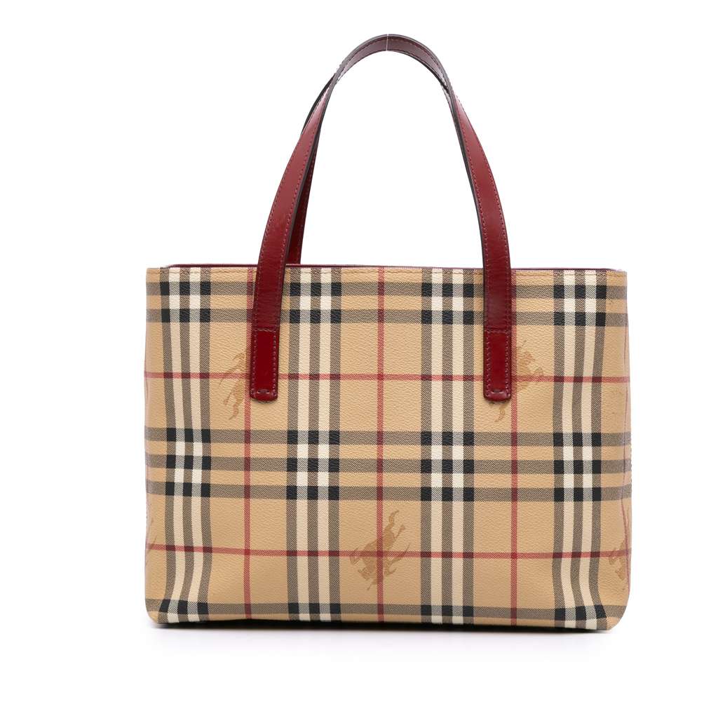 Burberry Haymarket Check Coated Canvas Tote