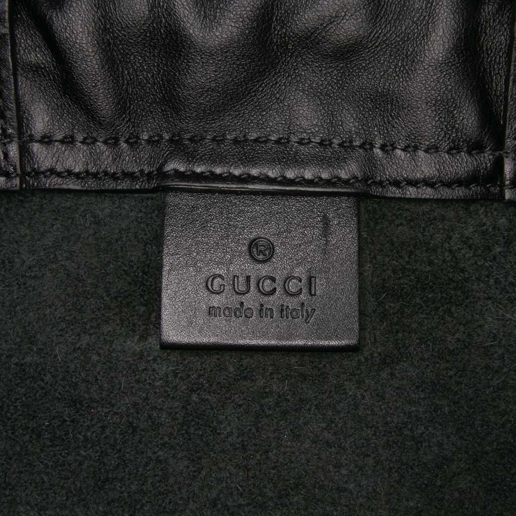 Gucci Leather Logo Drawstring Backpack - 5