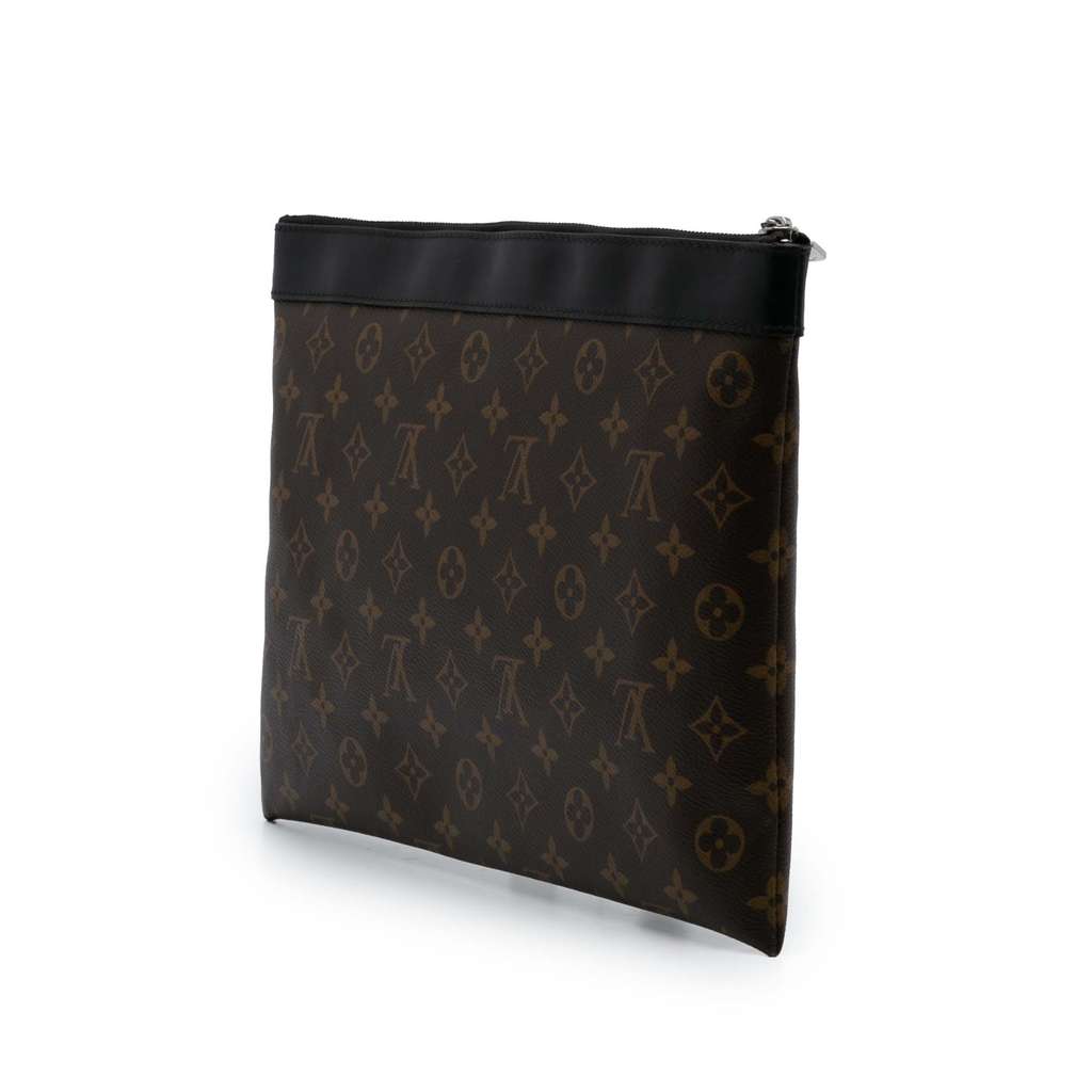 Louis Vuitton Monogram Macassar Discovery Pochette GM - Back view