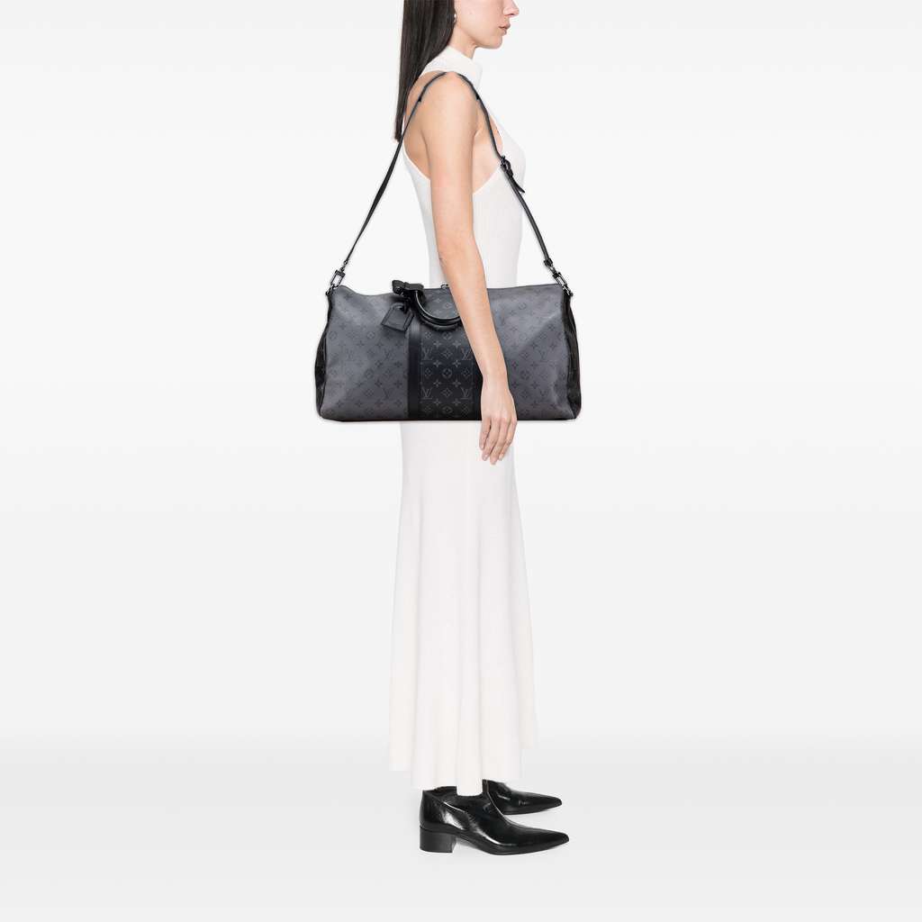 Louis Vuitton Monogram Eclipse Reverse Keepall Bandouliere 50 - Image 11