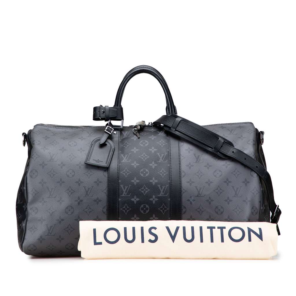 Louis Vuitton Monogram Eclipse Reverse Keepall Bandouliere 50 - Image 12