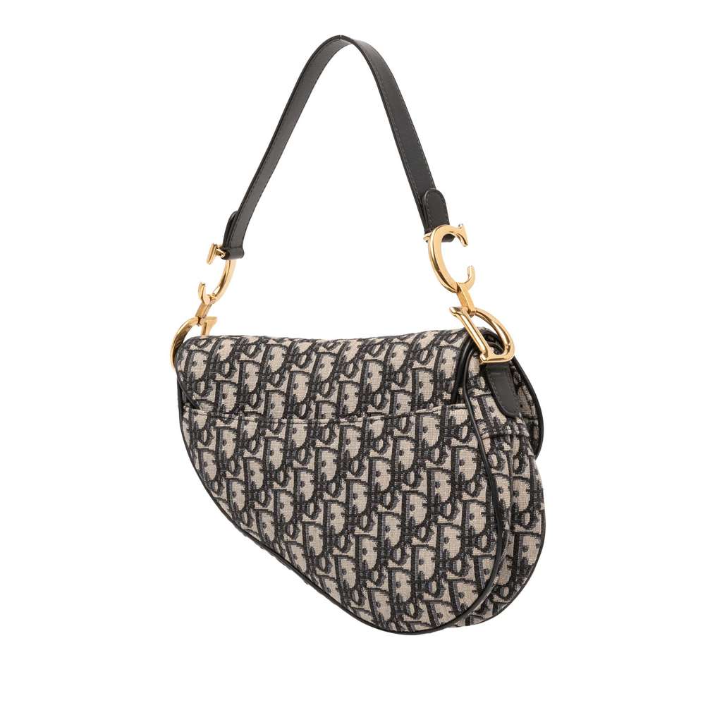 Dior Oblique Canvas Saddle Bag - 2