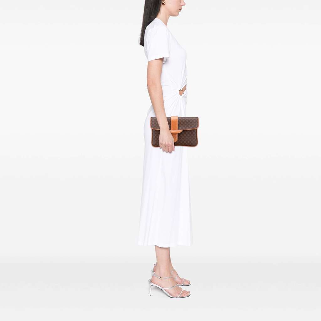 Celine Macadam Coated Canvas Clutch - Image 13