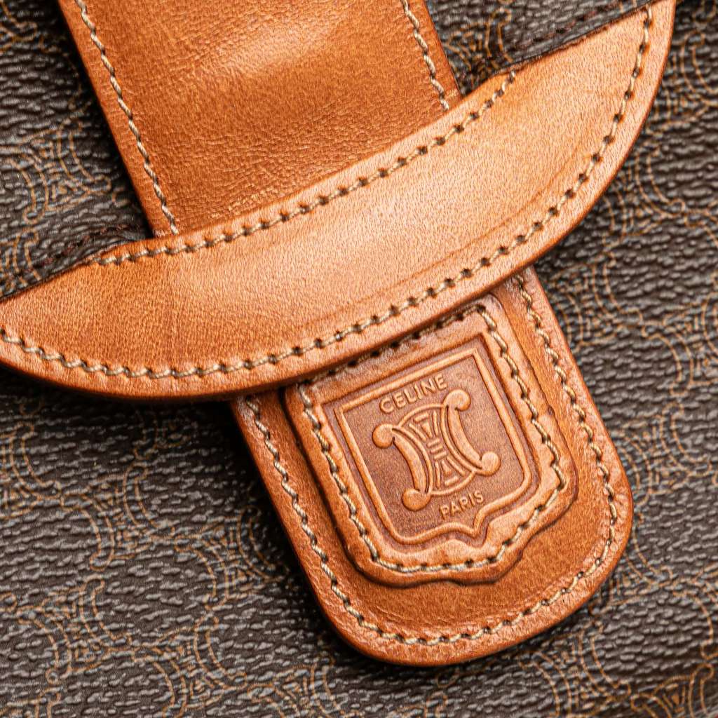 Celine Macadam Coated Canvas Clutch - Side view