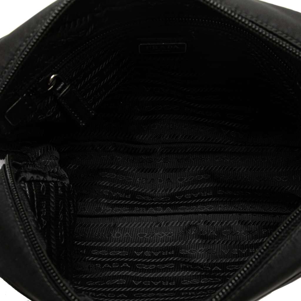 Prada Saffiano Trimmed Tessuto Clutch - 4