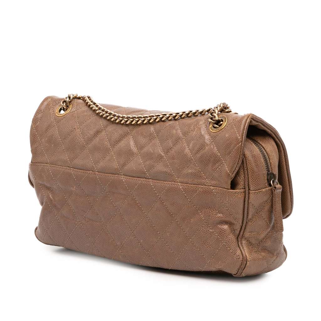 Chanel Large Quilted Caviar Shiva Flap - Back view