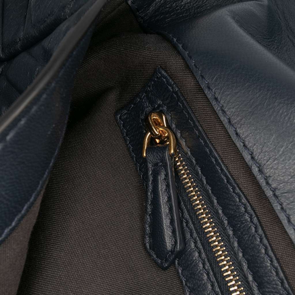 Fendi Large Zucca Embossed Leather Baguette Satchel - Detail 2