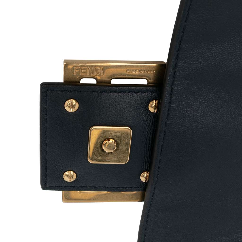 Fendi Large Zucca Embossed Leather Baguette Satchel - Image 10