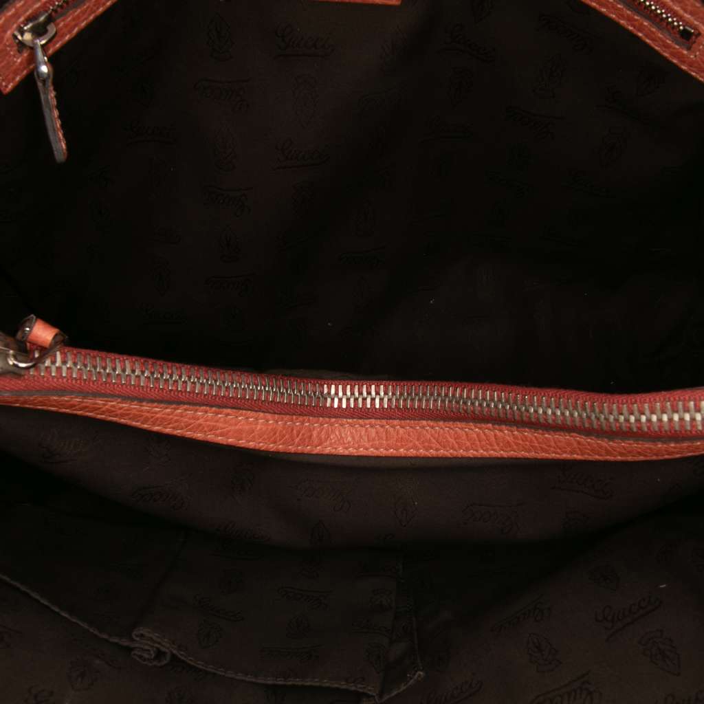 Gucci Medium Leather Bamboo Libeccio Tote - 4