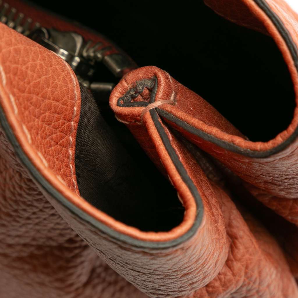 Gucci Medium Leather Bamboo Libeccio Tote - Image 10