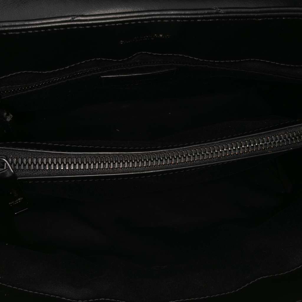 Saint Laurent Medium Matelasse Leather Monogram Monochrome Loulou Shoulder Bag - 4