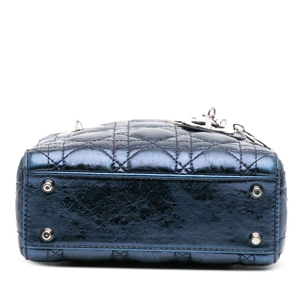 Dior Mini Crinkled Calfskin Cannage Lady Dior - Image 6