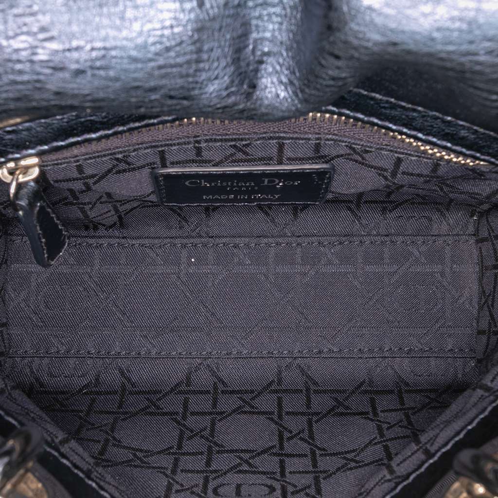 Dior Mini Crinkled Calfskin Cannage Lady Dior - 4