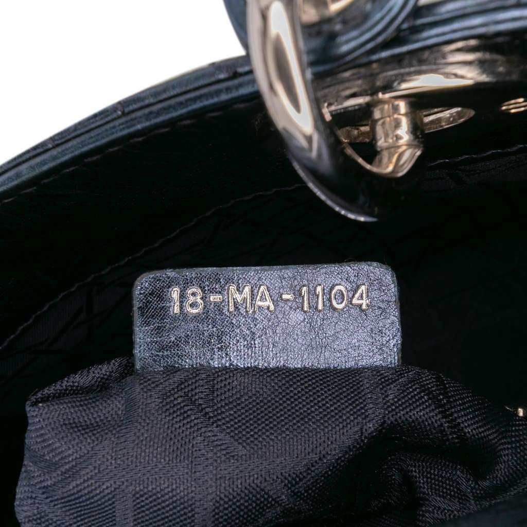 Dior Mini Crinkled Calfskin Cannage Lady Dior - Side view