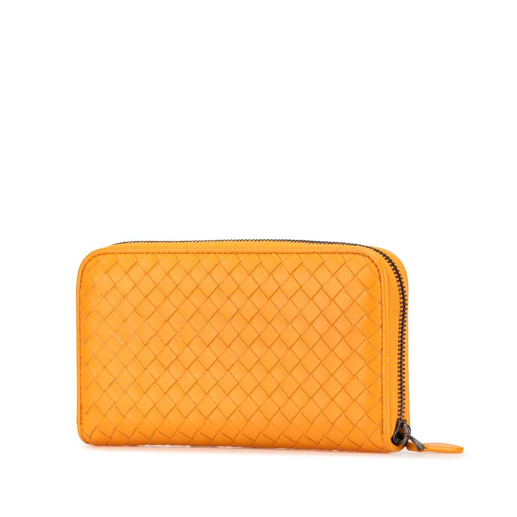 Bottega Veneta Leather Intrecciato Zip Around Wallet - 2
