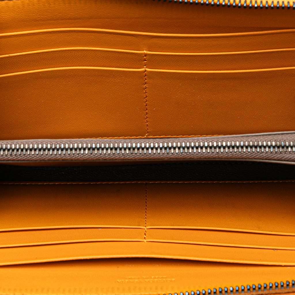 Bottega Veneta Leather Intrecciato Zip Around Wallet - 4