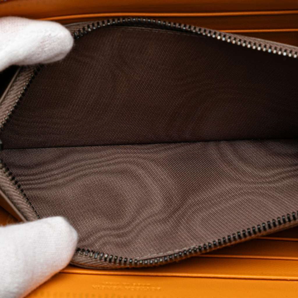 Bottega Veneta Leather Intrecciato Zip Around Wallet - 5