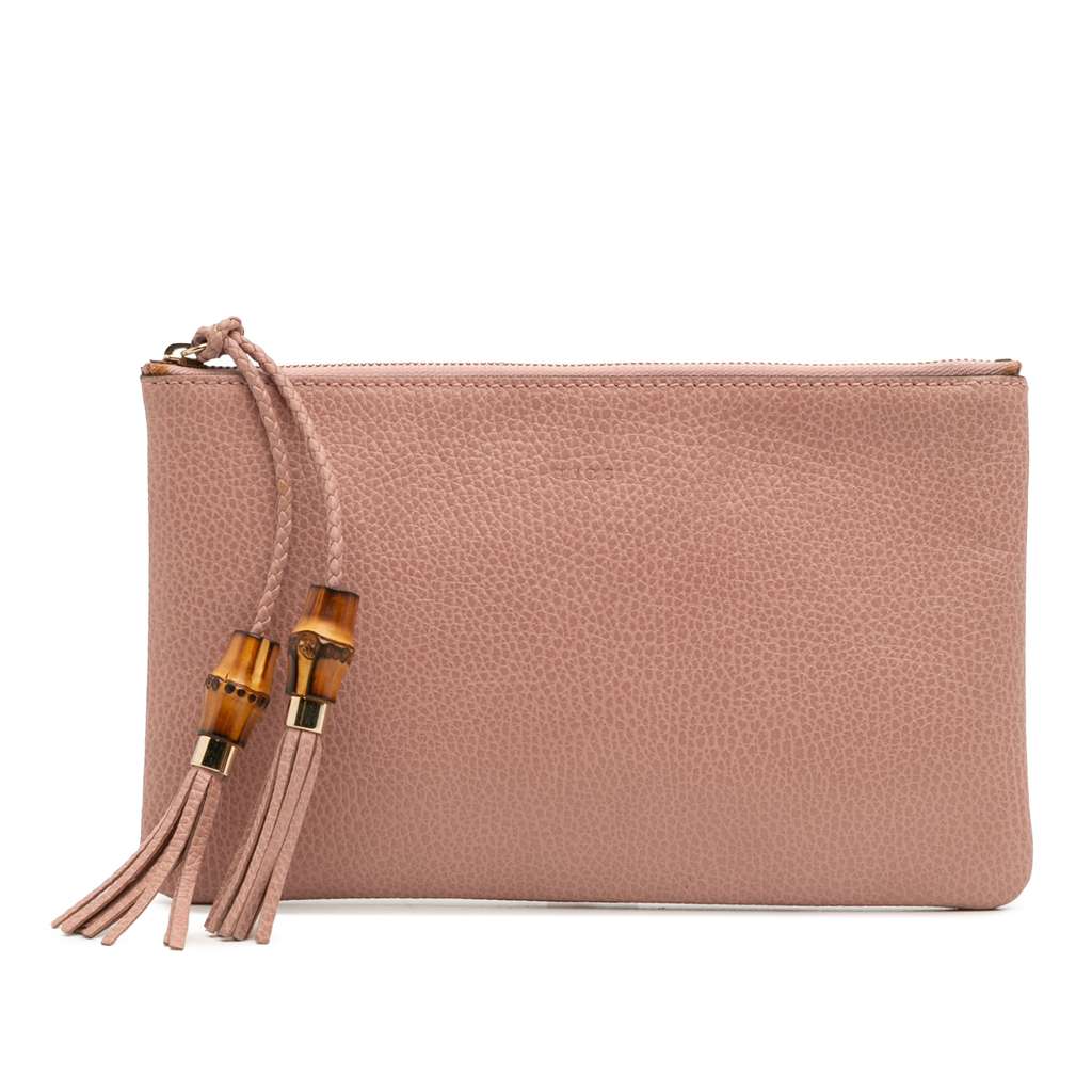 Gucci Calfskin Bamboo Clutch