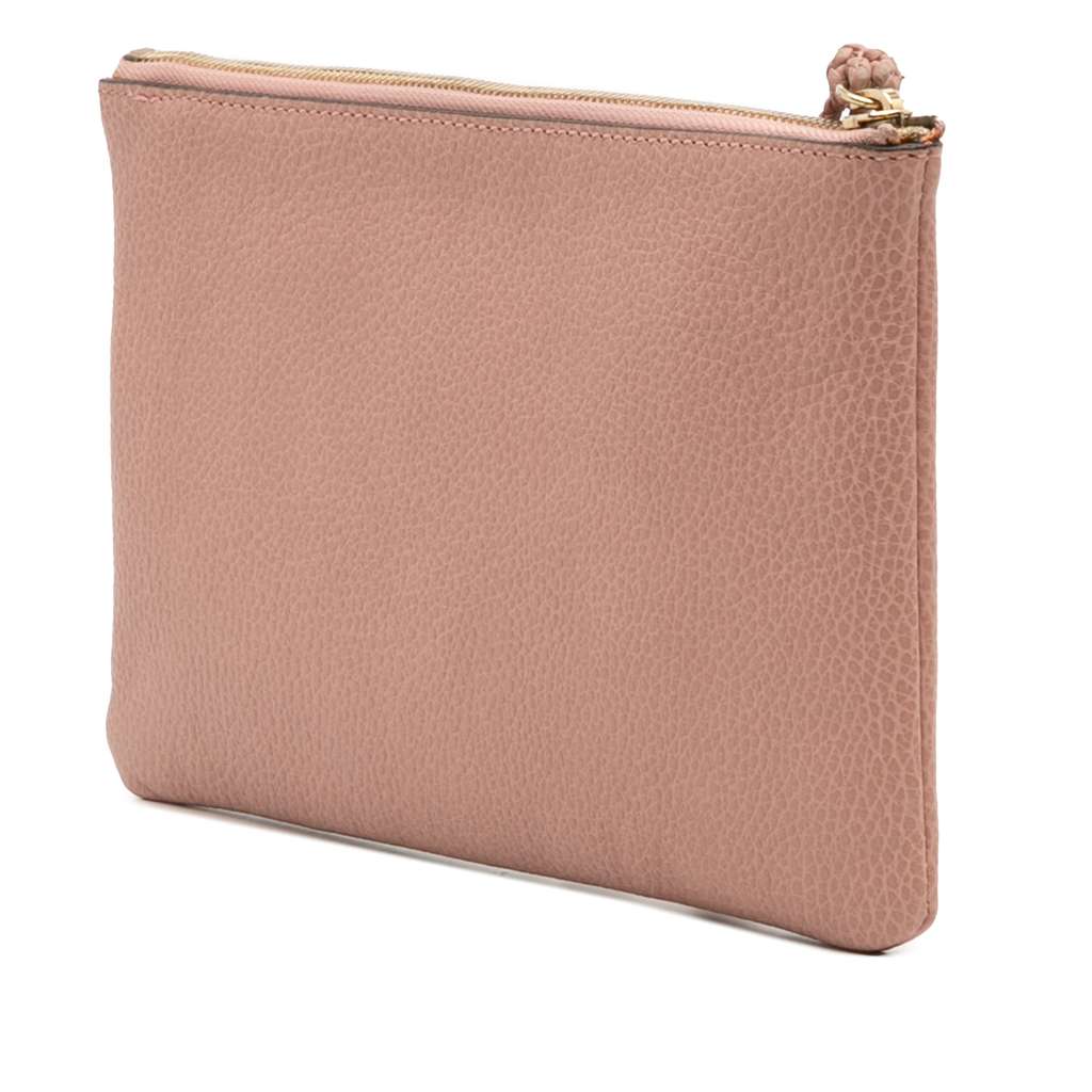 Gucci Calfskin Bamboo Clutch - Back view