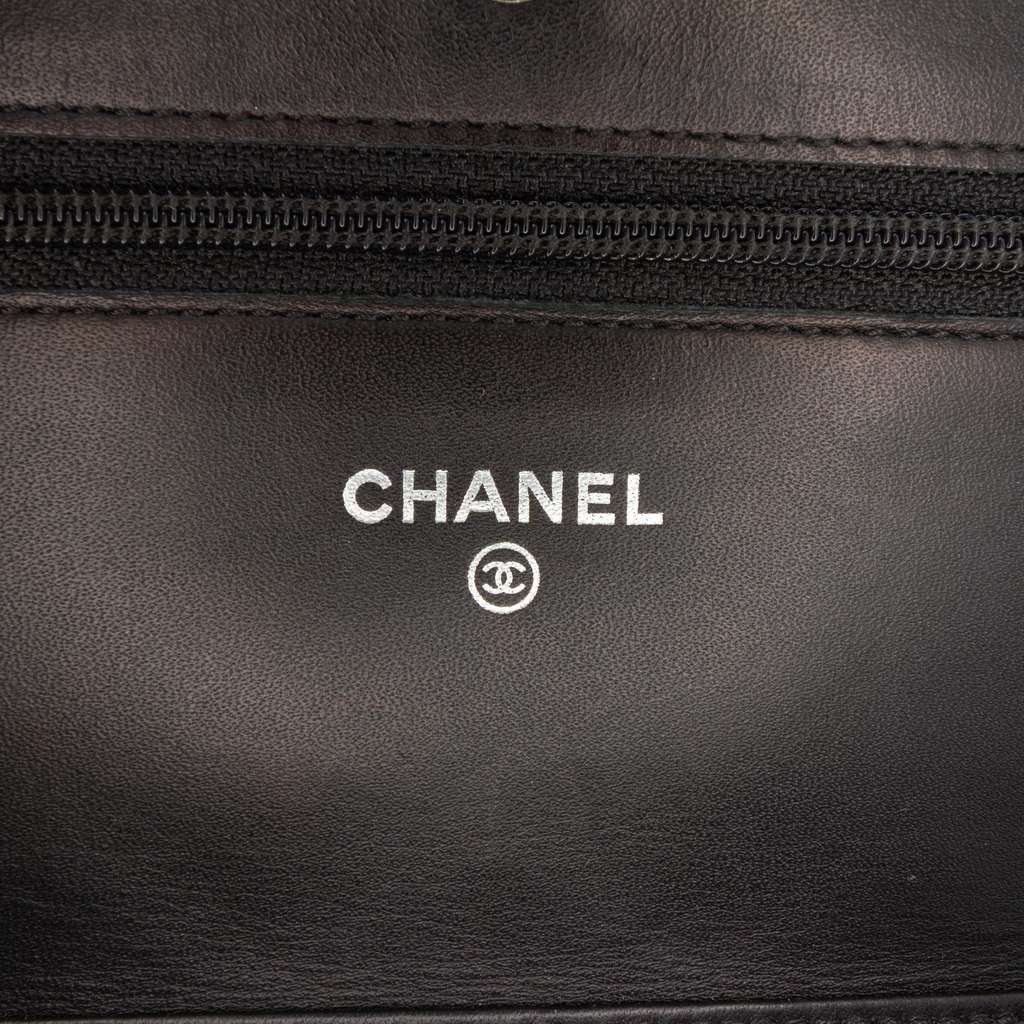 Chanel CC Quilted Patent Wallet On Chain - 5
