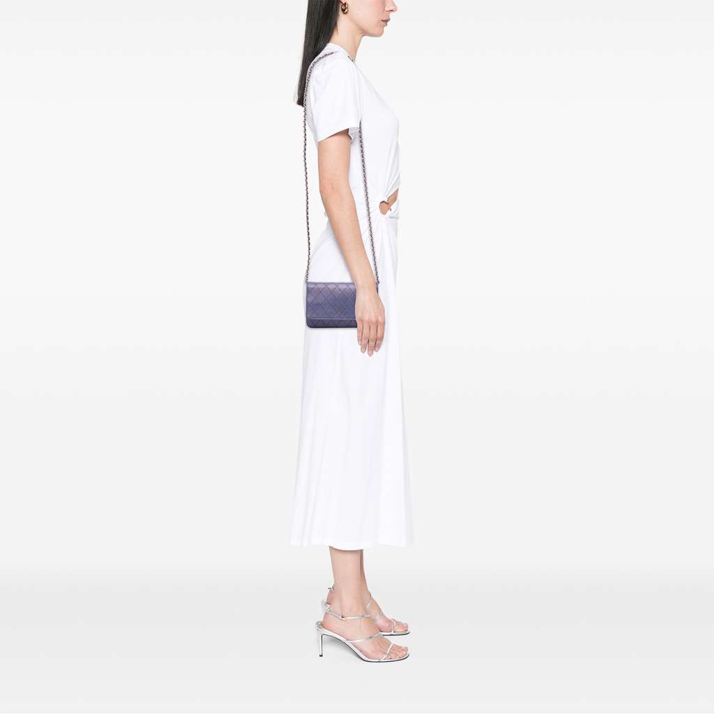 Chanel CC Calfskin Double Stitched Wallet on Chain - Image 13