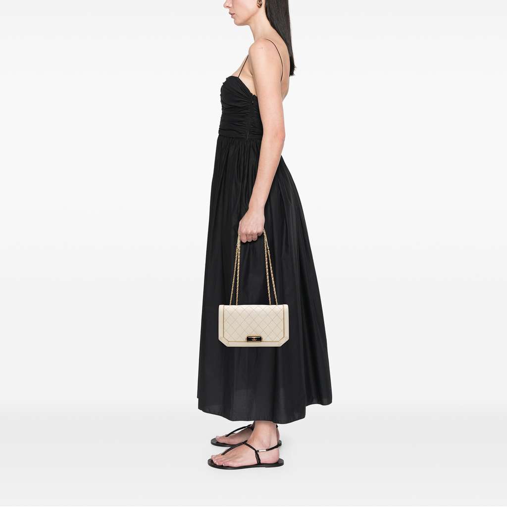 Chanel Medium Quilted Calfskin Octagon CC Clasp Flap - Image 14