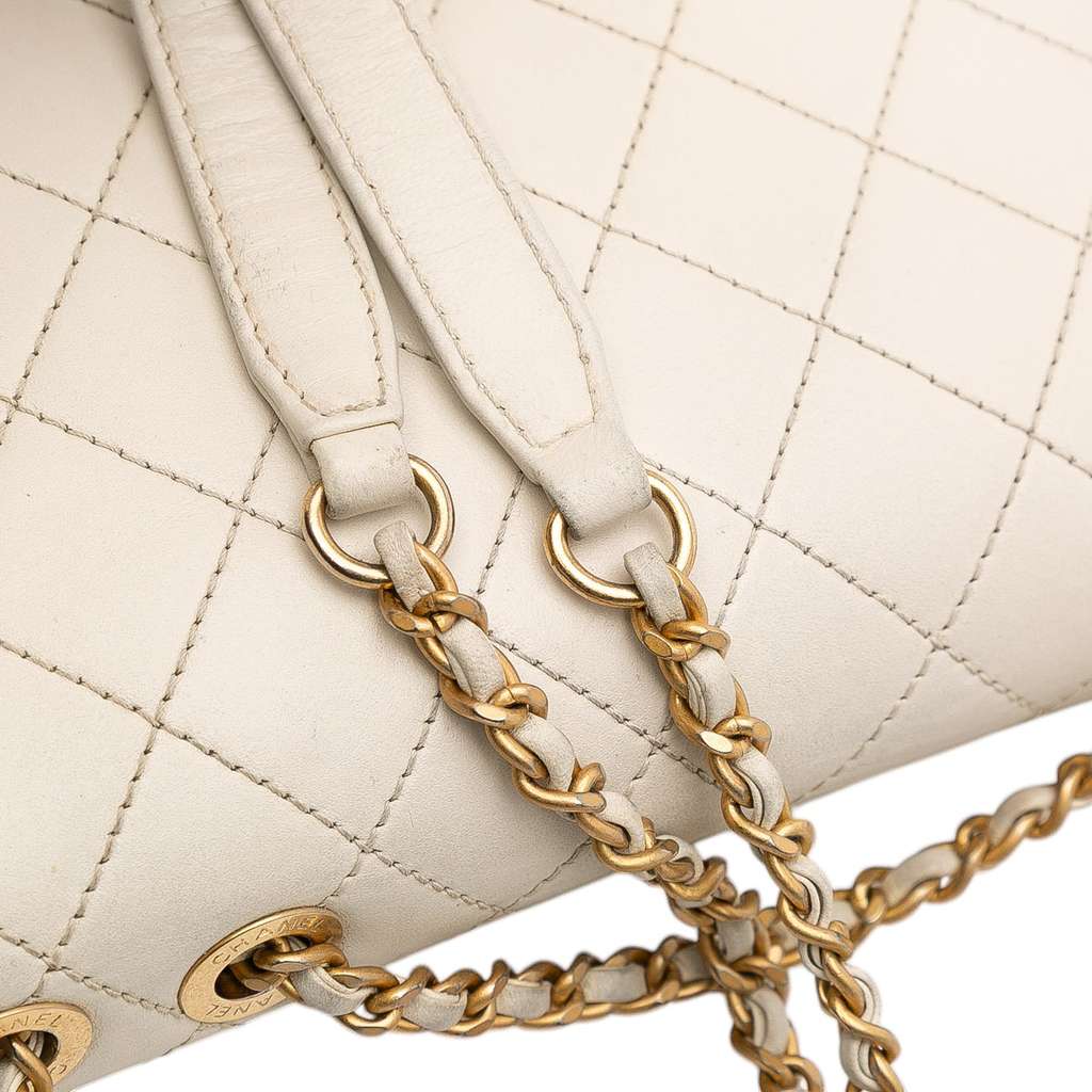 Chanel Medium Quilted Calfskin Octagon CC Clasp Flap - Image 10