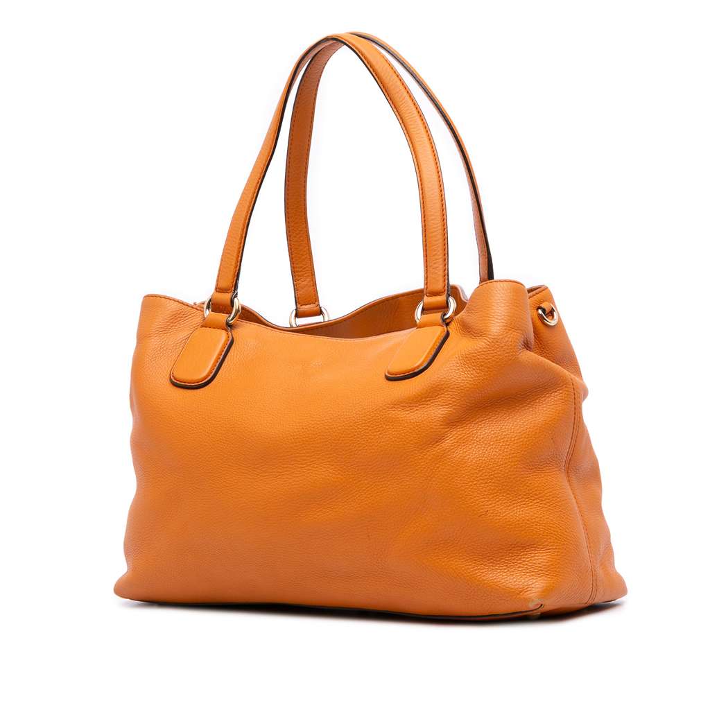 Gucci Medium Leather Soho Working Satchel - Back view