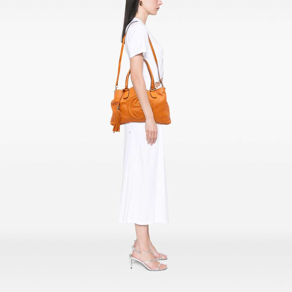 Gucci Medium Leather Soho Working Satchel - Image 13