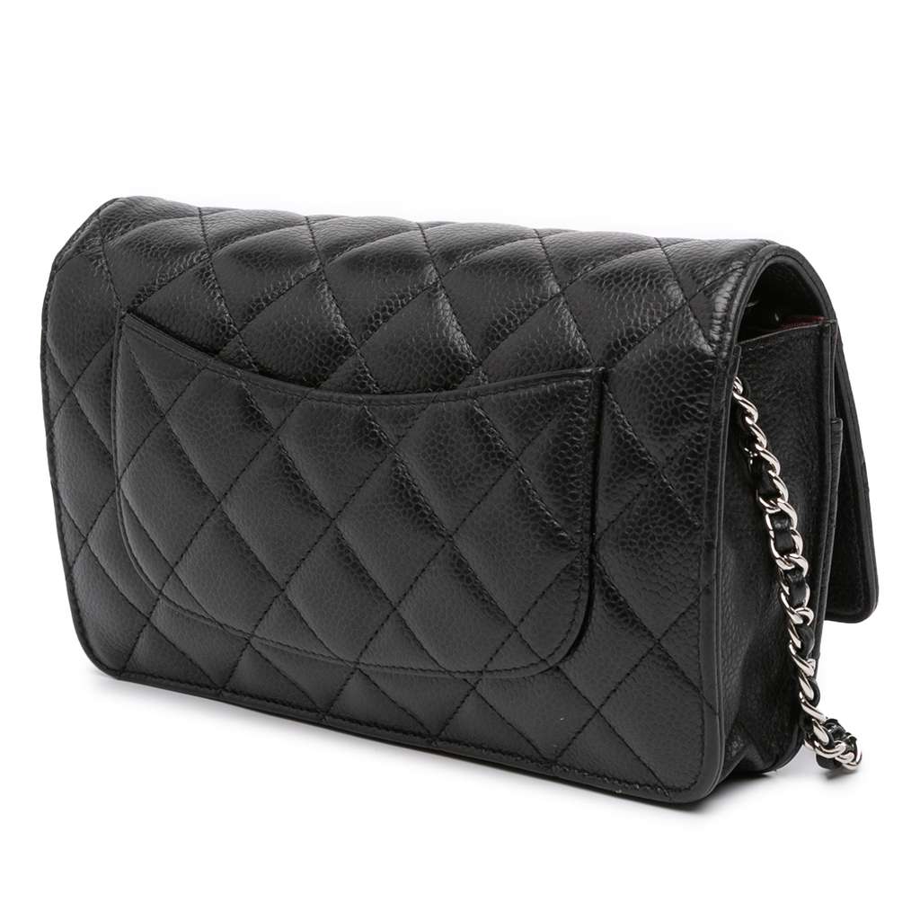 Chanel CC Quilted Caviar Wallet on Chain - 2
