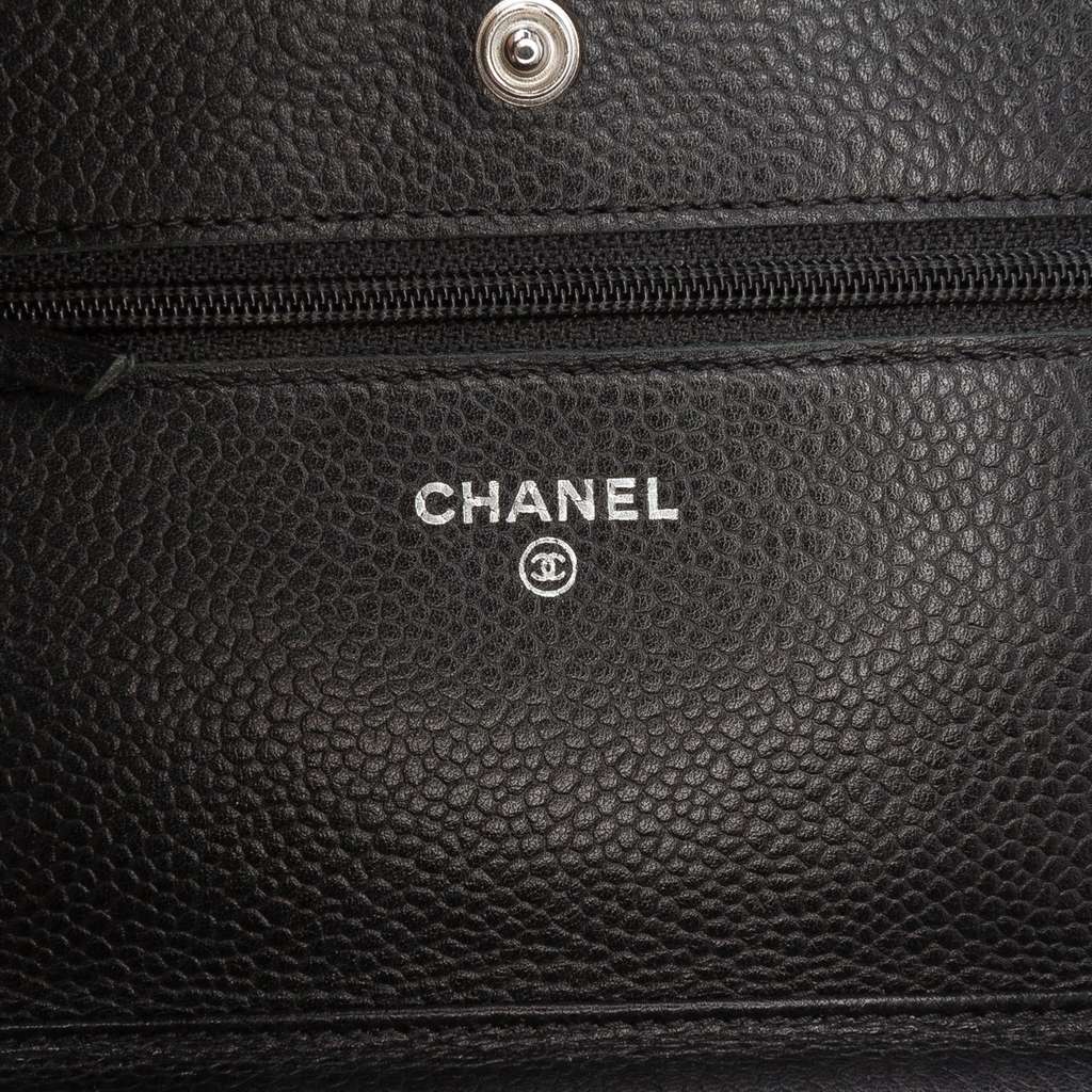 Chanel CC Quilted Caviar Wallet on Chain - 5