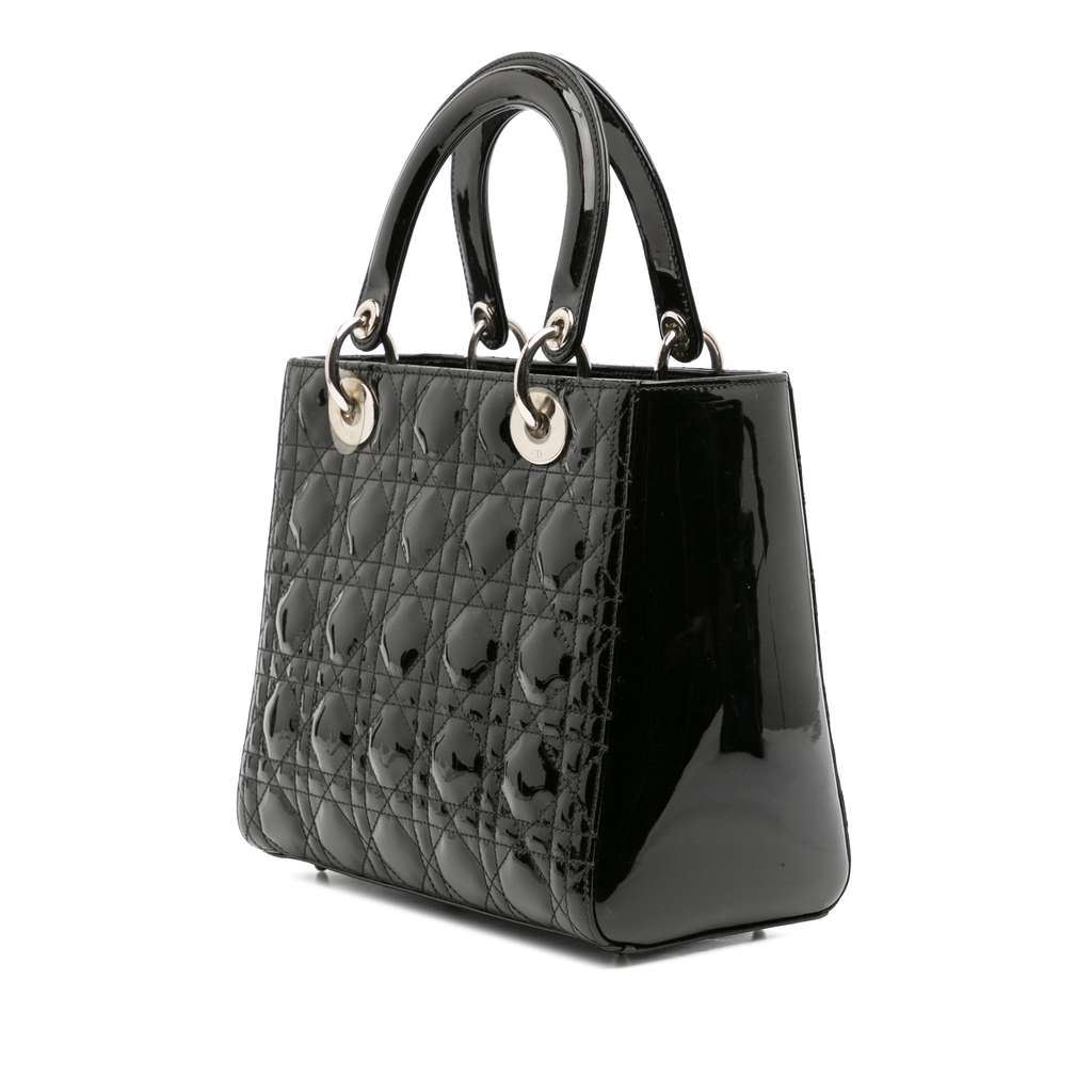 Dior Medium Patent Cannage Lady Dior - 2