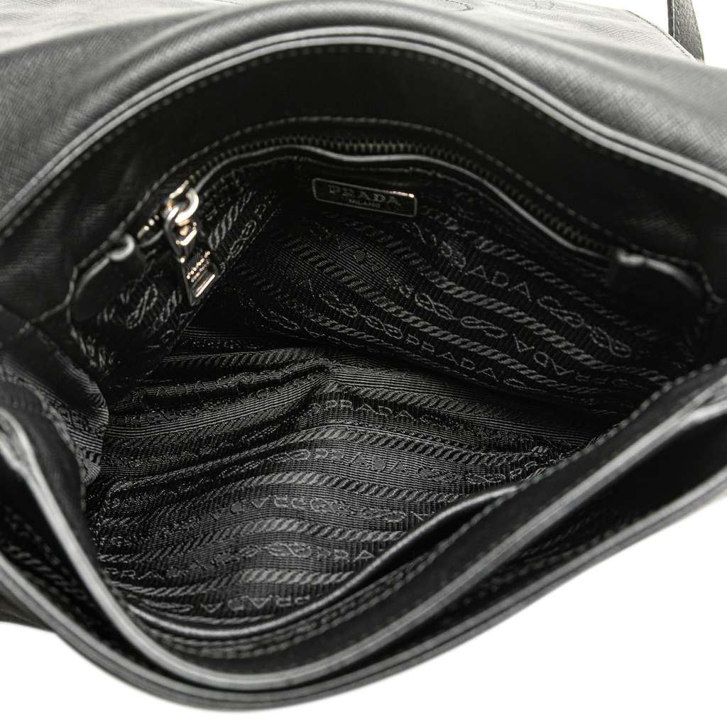 Prada Saffiano Righe Sound Lock Crossbody - 4