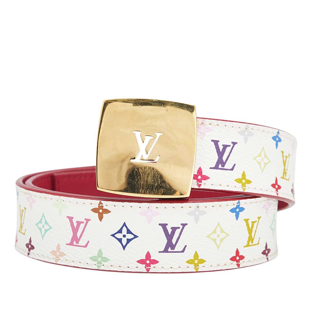Louis Vuitton Monogram Multicolore LV Cut Reversible Belt