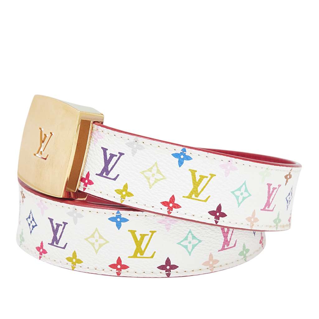 Louis Vuitton Monogram Multicolore LV Cut Reversible Belt - Back view