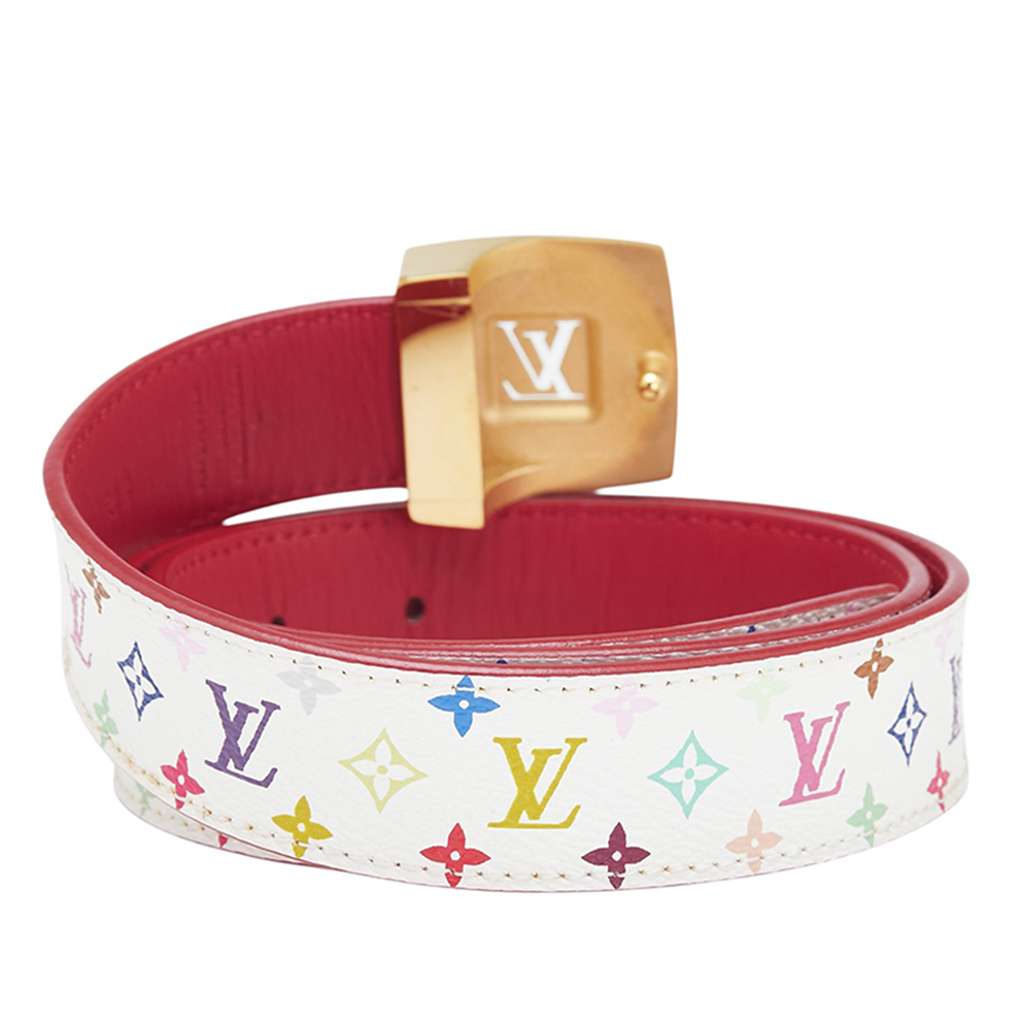 Louis Vuitton Monogram Multicolore LV Cut Reversible Belt - Image 6