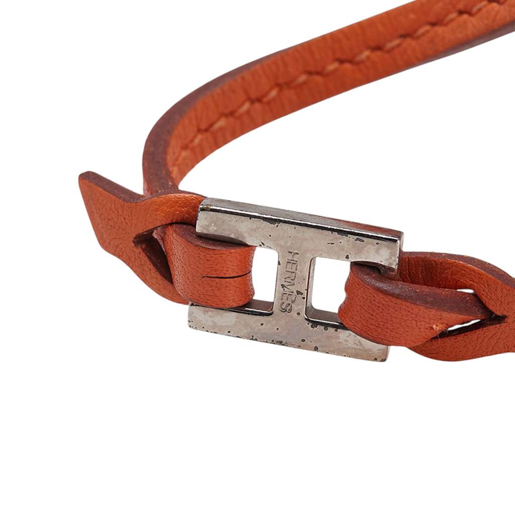 Hermès Leather H Logo Double Tour Bracelet - 4